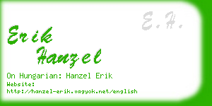 erik hanzel business card